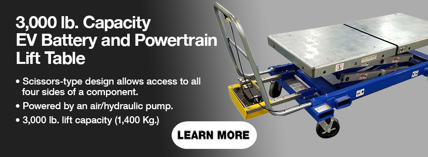 3,000 lb. Capacity EV Battery and Powertrain Lift Table